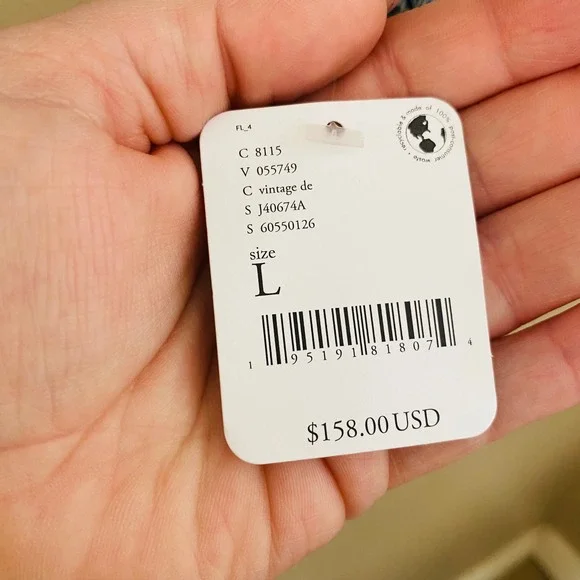 Free People X Driftwood NWT Patchwork Blue & Pink Denim Jean Jacket Size Large - Picture 8 of 11